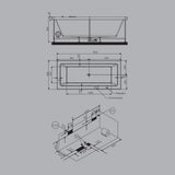 COMBI SYSTEM. ROUND WHIRLPOOL BATH TUB - JAQUAR WELLNESS - ( WHITE - FONTE-R - 1500x1500 mm - 60inchX60inch )