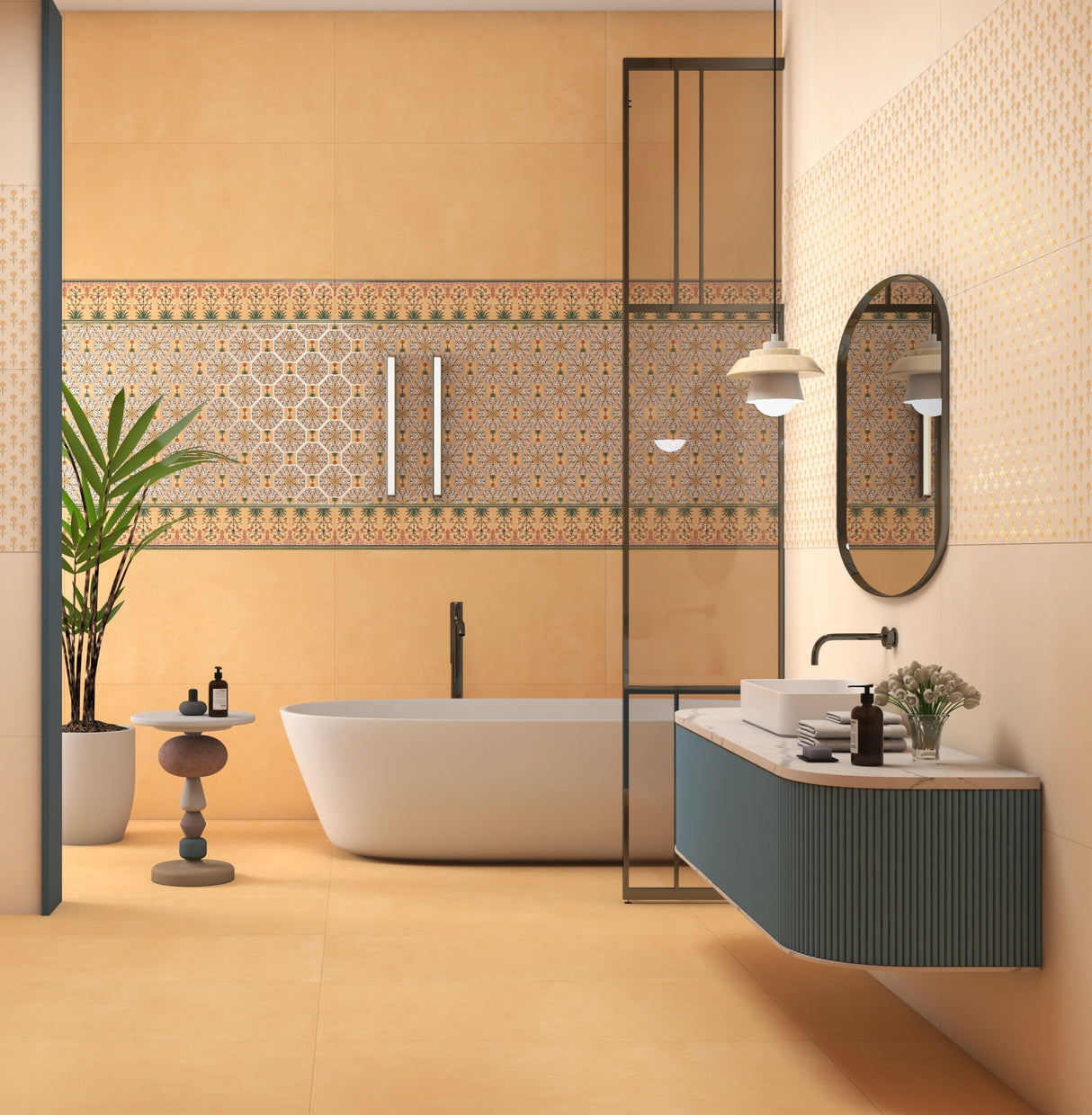 JURASIC AREBIC DECOR 2 HL - INDIAN TILES - ( - CRIST DECOR - 1200x600 mm - 48inchX24inch)