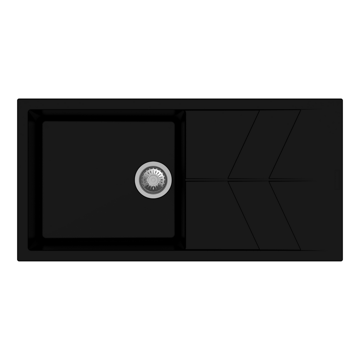 STD 1.0 BOWL WITH DRAINBOARD(DEPTH 9  ) - CARYSIL -  ( ESPRESSO METALLIC - JAZZ - 1000x500 mm - 40inchX20inch )