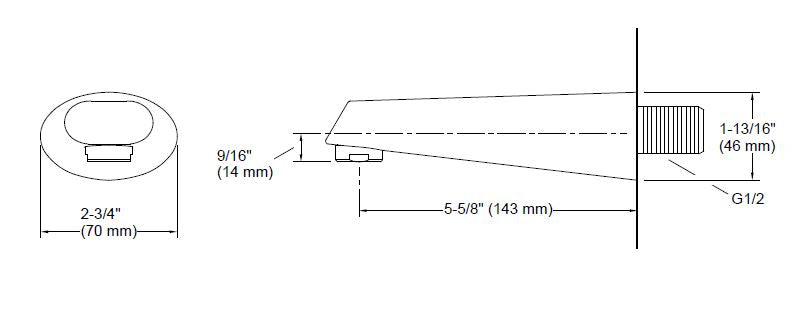SPECIAL BATH SPOUT - KOHLER POPULAR -  ( VIBRANT BRUSHED ROSE GOLD - POPULAR - 0x0 mm - 0inchx0inch )