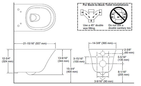VIVE WALL HUNG W/O SEAT COVER FOR 38171IN-HC-0 - KOHLER PREMIUM -  ( WHITE - PREMIUM - 0x0 mm - 0inchx0inch )