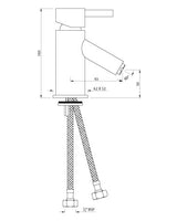 SL BASIN MIXER W/PIPES - ARTIZE FAUCET -  ( CHROME - KAVALIER - 0x15 mm - 0inchX0.5inch )