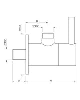 ANGLE COCK W/FLANGE - ARTIZE FAUCET -  ( CHROME - KAVALIER - 0x15 mm - 0inchX0.5inch )