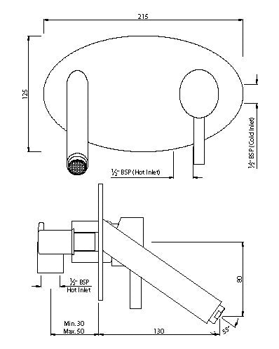 S.L. CON BASIN MIXER (W/M) - ARTIZE FAUCET -  ( CHROME - KAVALIER - 0x15 mm - 0inchX0.5inch )