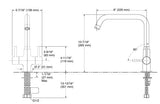 CUFF 2HANDLEDM KITCHEN MIXER - KOHLER PREMIUM -  ( POLISHED CHROME - PREMIUM - 0x15 mm - 0inchX0.6inch )