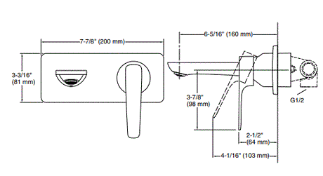 ALEO-SL W/M DIVERTOR TRIM - KOHLER PREMIUM -  ( FRENCH GOLD - PREMIUM - 0x15 mm - 0inchX0.5inch )