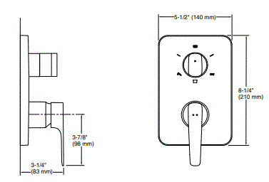 ALEO+ AT 360 TRIM+AT360 VALVE - KOHLER PREMIUM -  ( ROSE GOLD - PREMIUM - 0x0 mm - 0inchX0inch )