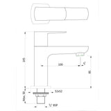 PILLAR COCK - JAQUAR FAUCETS -  ( ANTIQUE BRONZE - KUBIX PRIME - 0x15 mm - 0inchX0.5inch )