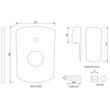 S.L.EXPOSED PARTS DIV KIT BUTTON ON TOP - JAQUAR FAUCETS -  ( CHROME - KUBIX PRIME - 0x15 mm - 0inchX0.5inch )