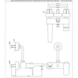S.L. WALL MIXER WITH UPPER BEND - JAQUAR FAUCETS -  ( STAINLESS STEEL - KUBIX PRIME - 0x15 mm - 0inchX0.5inch )