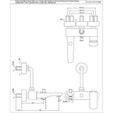 SINGLE LEVER WALL MIXER 3-IN-1 SYSTEM - JAQUAR FAUCETS -  ( GOLD BRIGHT PVD - KUBIX PRIME - 0x15 mm - 0inchX0.5inch )