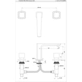 3-HOLE BASIN MIXER WITHOUT POPUP WASTE - JAQUAR FAUCETS -  ( BLACK MATT - KUBIX PRIME - 0x15 mm - 0inchX0.5inch )