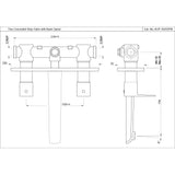 2 CONC STOP WITH  BASIN SPOUT - JAQUAR FAUCETS -  ( BLACK MATT - KUBIX PRIME - 0x15 mm - 0inchX0.5inch )