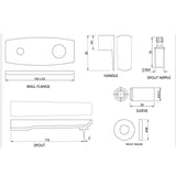 EXPOSED PART KIT OF SINGLE CONCEALED STOP COCK - JAQUAR FAUCETS -  ( ANTIQUE BRONZE - KUBIX PRIME - 0x15 mm - 0inchX0.5inch )