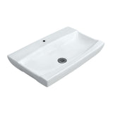 TABLE TOP BASIN - JAQUAR SWARE - ( WHITE - LYRIC - 630x400 mm - 25inchX16inch )