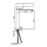 SINGLE LEVER HIGH NECK BASIN MIXER - JAQUAR FAUCETS -  ( BLACK CHROME - LAGUNA - 0x15 mm - 0inchX0.5inch )