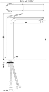 SINGLE LEVER TALL BOY WITHOUT POPUP WAST - JAQUAR FAUCETS -  ( CHR - LAGUNA - 0x0 mm - 0inchx0inch )