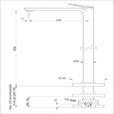 FLOOR MOUNTED SINGLE LEVER BASIN MIXER - JAQUAR FAUCETS -  ( CHROME - LAGUNA - 0x15 mm - 0inchX0.5inch )