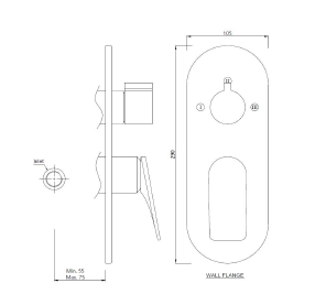 AQUAMAX EXPOSED PART KIT OF SINGLE LEVER SHOWER MIXER WITH 3-WAY DIVERTER & SLEEVE (COMPATIBLE WITH ALD-783N) - JAQUAR FAUCETS -  ( CHROME - LAGUNA - 0x15 mm - 0inchX0.5inch )