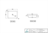 UNDER COUNTER BASIN - JAQUAR SWARE - ( WHITE - LAGUNA - 600x450 mm - 24inchX18inch )