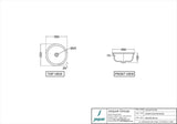 UNDER COUNTER BASIN - JAQUAR SWARE - ( WHITE - LAGUNA - 350x350x160 mm - 14inchX14inchX6.4inch )