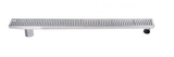 SHOWER LINEAR DRAIN LEFT & RIGHT OUTLET (50MM) - AUGA -  ( SS FINISH -  - 610x76x80 mm - 24.4inchX3.04inchX3.2inch )