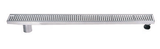 SHOWER LINEAR DRAIN LEFT & RIGHT OUTLET (50MM) - AUGA - (SS FINISH -  - 813x76x80 mm - 32.5inchX3.04inchX3.2inch)