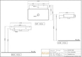 (PRUN)WASH BASIN WALL HUNG W/ACC - ARTIZE SWARE -  ( WHITE - LE BLANC - 690x490 mm - 27.5inchX19.6inch )