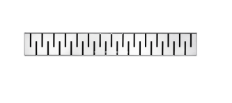 SHOWER LINEAR DRAIN CENTRE OUTLET  - AUGA -  ( SS FINISH - CONGO - 610x84 mm - 24.4inchX3.36inch )