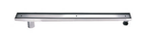 MARBLE (INSERT - 16MM DEPTH) SHOWER LINEAR DRAIN CENTRE OUTLET - AUGA - (CHROME -  - 610x76x80 mm - 24.4inchX3.04inchX3.2inch)