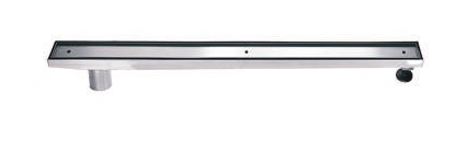 MARBLE (INSERT - 16MM DEPTH) SHOWER LINEAR DRAIN  LEFT & RIGHT OUTLET - AUGA - (CHROME -  - 610x76x80 mm - 24.4inchX3.04inchX3.2inch)