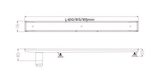MARBLE (INSERT - 16MM DEPTH) SHOWER LINEAR DRAIN CENTRE OUTLET - AUGA - (CHROME -  - 610x76x80 mm - 24.4inchX3.04inchX3.2inch)