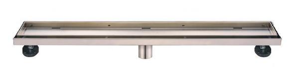 MARBLE (INSERT - 16MM DEPTH) SHOWER LINEAR DRAIN CENTRE OUTLET - AUGA -  ( ROSE GOLD -  - 610x76x80 mm - 24.4inchX3.04inchX3.2inch )