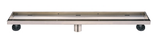 MARBLE (INSERT - 16MM DEPTH) SHOWER LINEAR DRAIN CENTRE OUTLET - AUGA -  ( SS FINISH -  - 610x76x80 mm - 24.4inchX3.04inchX3.2inch )