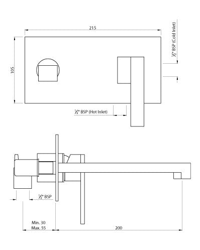 S.L.CON BASIN MIXER (W/M) - ARTIZE FAUCET -  ( CHROME - LE BLANC - 0x15 mm - 0inchX0.5inch )