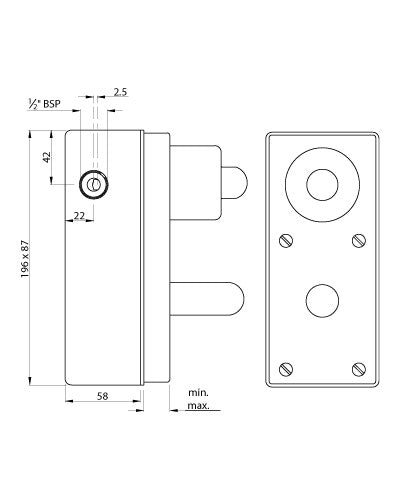CONC.BODY FOR SL JOYSTICK BATH&SHWR - ARTIZE FAUCET -  ( CHROME - LEXA - 0x15 mm - 0inchX0.5inch )