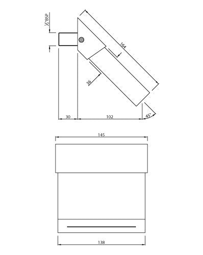 OVER HEAD SHOWER CASCADE FLOW - ARTIZE FAUCET -  ( CHROME - LEXA - 0x15 mm - 0inchX0.5inch )