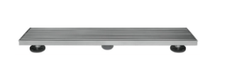 SHOWER LINEAR DRAIN CENTRE OUTLET - AUGA -  ( SS FINISH - NIGER - 610x84 mm - 24.4inchX3.36inch )