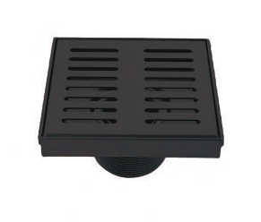 FLOOR DRAIN 5 - AUGA -  ( MATT BLACK -  - 125x125 mm - 5inchX5inch )