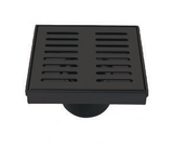 FLOOR DRAIN 5 - AUGA -  ( MATT BLACK -  - 125x125 mm - 5inchX5inch )