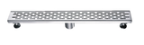 SHOWER LINEAR DRAIN CENTRE OUTLET (50MM) - AUGA -  ( SS FINISH -  - 305x76x80 mm - 12.2inchX3.04inchX3.2inch )