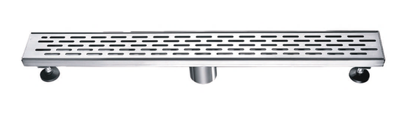 SHOWER LINEAR DRAIN CENTRE OUTLET (50MM) - AUGA -  ( SS FINISH -  - 305x76x80 mm - 12.2inchX3.04inchX3.2inch )