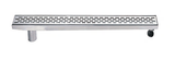 SHOWER LINEAR DRAIN CENTRE OUTLET (50MM) - AUGA -  ( SS FINISH -  - 610x76x80 mm - 24.4inchX3.04inchX3.2inch )