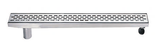 SHOWER LINEAR DRAIN LEFT & RIGHT OUTLET (50MM) - AUGA  - (SS FINISH -  - 610x76x80 mm - 24.4inchX3.04inchX3.2inch)