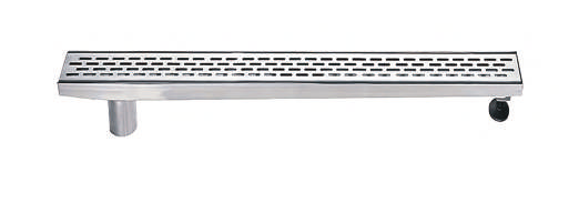 SHOWER LINEAR DRAIN LEFT & RIGHT OUTLET (50MM) - AUGA - (SS FINISH -  - 915x76x80 mm - 36.6inchX3.04inchX3.2inch)