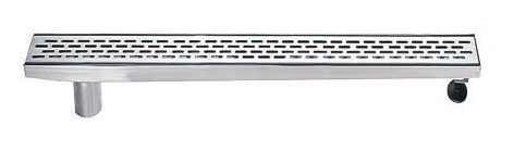 SHOWER LINEAR DRAIN LEFT & RIGHT OUTLET (50MM) - AUGA  - (SS FINISH -  - 1200x76x80 mm - 48inchX3.04inchX3.2inch)