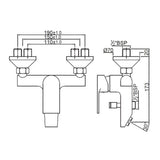 S.L. WALL MIXER - JAQUAR FAUCETS -  ( CHROME - LYRIC - 0x15 mm - 0inchX0.5inch )