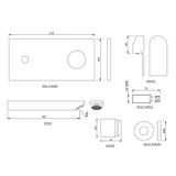 EXP PART KIT FOR S/L CON B/MIXER (W/M)- JAQUAR FAUCETS -  ( CHROME - LYRIC - 0x15 mm - 0inchX0.5inch )