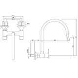 SINK MIXER W/M WITH FLANGE - JAQUAR FAUCETS -  ( CHROME - LYRIC - 0x15 mm - 0inchX0.5inch )