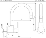 SINK COCK W/M WITH FLANGE - JAQUAR FAUCETS -  ( CHROME - LYRIC - 0x15 mm - 0inchX0.5inch )